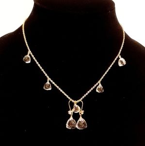 34.1 ctw Herkimer Diamond Quartz Necklace and Matching Earrings